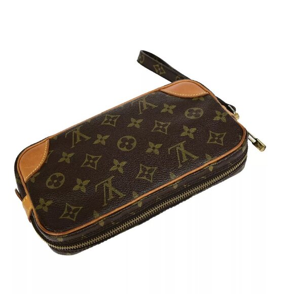 LOUIS VUITTON Marly Dragonne PM Clutch Hand Bag Monogram Leather - Picture 5 of 15